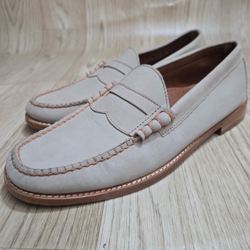 G.H. Bass & Co. Weejuns Larson Nubuck Penny Loafers Beige Men's US 9.5 D